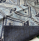 Sale: 24x24 Boho Navy Blue Geometric Pillow Cover - Annabel Bleu