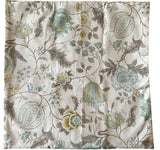 Sale: Seafoam and Grey Floral Pillow Cover 22x22