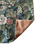 Sale: 22x22” Green Tapestry Floral Pillow Cover