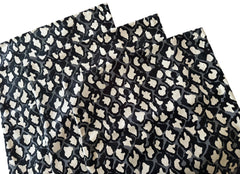 Sale: 22x22” Black and White Cut Velvet Leopard Pillow Cover