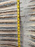 Sierra: Light Blue and Brown Jacquard Woven Outdoor Upholstery Fabric by the Yard / Mid Century Modern Fabric