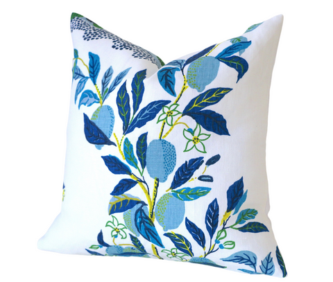 Citrus Garden "Pool" Decorative Pillow Cover / Schumacher Josef Frank pillow cover / Citrus Garden 20x20 22x22 24x24 26x26 Schumacher Pillow