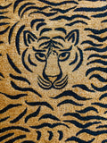 8 yards Velvet Chenille Tigre Woven Upholstery fabric by the yard / Thick Tiger Home Decor Fabric