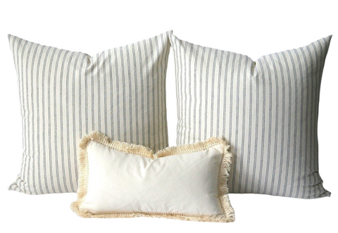 Farmhouse Pillows Soft Vintage Wash Texture 10 Sizes Farmhouse Throw Pillow Cover Annabel Bleu