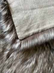 Sale: 20x20 Faux Grey Wolf Fur Pillow Cover