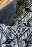 Sale: 24x24 Boho Navy Blue Geometric Pillow Cover - Annabel Bleu