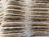 Sierra: Charcoal and Beige Jacquard Woven Outdoor Upholstery Fabric by the Yard / Mid Century Modern Fabric