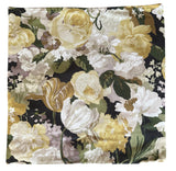 Sale: 22x22” Black and Gold Floral Pillow Cover