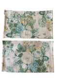 Sale: Pair of Blue Floral Bouquet Lumbar Pillow Covers