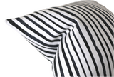 Drawn Stripe Pillow Cover / Black Ivory Stripe Pillow Cover / Black White 14x36 12x21 16x16 18x18 20x20 22x22 24x24 26x26 Zipper Pillow Case