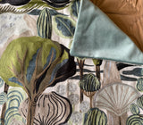 Sale: 22x22 Crewel Embroidered Tree Pillow Cover - Annabel Bleu