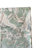 Sale: 22x22” Seafoam and Light Blue Hills Floral Pillow Cover