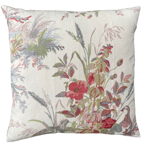 Quail Hollow Rustic Floral Schumacher Pillow Cover