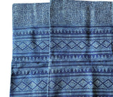 Sale: 22x22 Boho Blue Hmong Style Pillow Cover