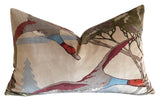 Mulberry Flying Ducks Velvet Pillow Cover in Camel