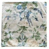 Sale: 24x24 Blue Floral Pillow Cover