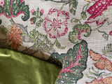 Sale: 24x24 Vine & Floral Pillow Cover - Annabel Bleu