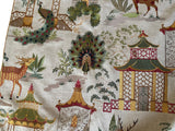 Sale: 24x24 Embroidered Orange and Red Pagoda Pillow Cover