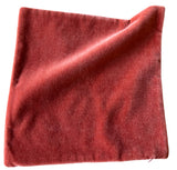 Sale: 16x16” Orange Red Mohair Pillow Cover - Annabel Bleu