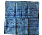 Sale: 22x22 Boho Blue Hmong Style Pillow Cover