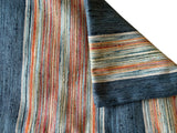 Sale: 12x21” Woven Indigo Stripe Pillow Cover - Annabel Bleu