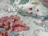 Sale: 24x24 Jacobean Floral Pillow Cover - Annabel Bleu