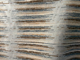 Sierra: Light Blue and Brown Jacquard Woven Outdoor Upholstery Fabric by the Yard / Mid Century Modern Fabric