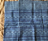 Sale: 22x22 Boho Blue Hmong Style Pillow Cover