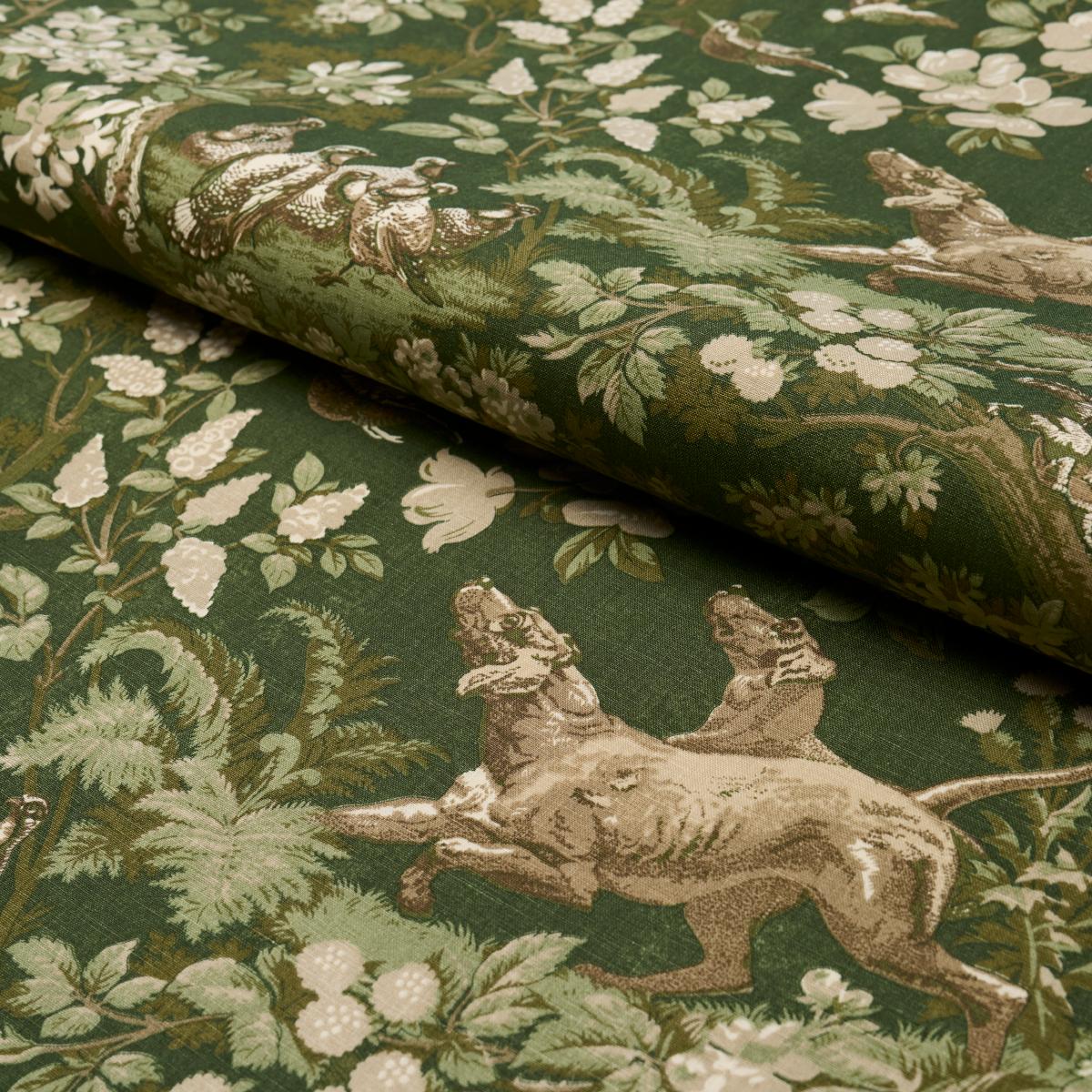 Sprig Green Small Scale Crypton Upholstery Fabric By The Yard