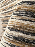 Sierra: Charcoal and Beige Jacquard Woven Outdoor Upholstery Fabric by the Yard / Mid Century Modern Fabric