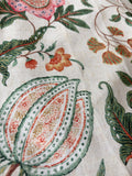 Sale: 20x20 Peach, Pink, and Light Blue Floral Pillow Cover - Annabel Bleu