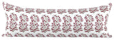 Shelly: Pale Pink and Celadon Block Printed Floral Canvas Pillow Cover: Available in 10 Sizes