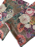 Sale: Pair of Brown Floral Lumbar Pillow Covers