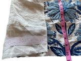 Sale: Schumacher Marguerite Sky Hand Embroidered Fabric Remnant - Annabel Bleu