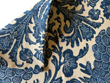 Sale: 12x21” Indigo Batik Floral Pillow Cover - Annabel Bleu