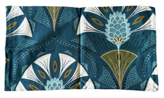 Sale: 12x21” Green and Blue Fan Print Pillow Cover