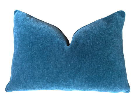 Sale: 12x18 Mohair Velvet Blue Pillow Covers