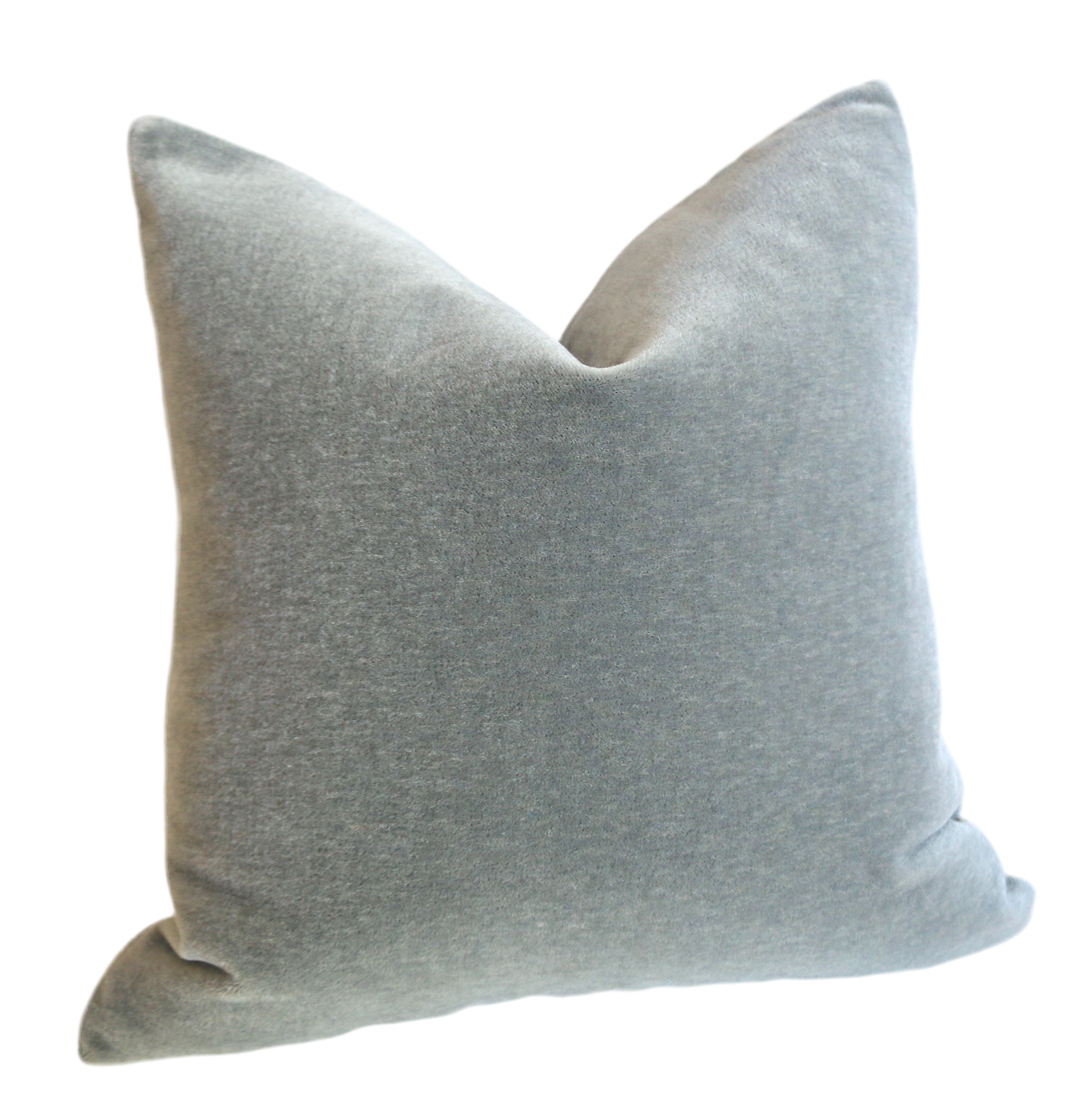 Felt Mohair Pillow Covers Handmade Charcoal Gray Wool Felt Pillow