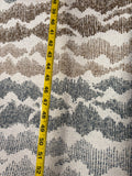 Sierra: Light Blue and Brown Jacquard Woven Outdoor Upholstery Fabric by the Yard / Mid Century Modern Fabric