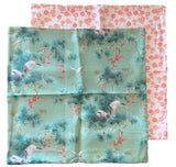 Sale: 20x20 Pillow Covers / Jade Chinoiserie Pillow Cover / Orange Floral Pillow Cover - Annabel Bleu