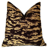 Serengeti Tigre Pillow Cover / Schumacher Pillow Cover / Animal Print Pillow Cover / Tiger Pillow Cover - Annabel Bleu