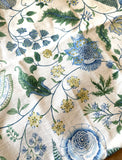 Sale: Pair of Blue and Green Floral Pillow Covers 22x22