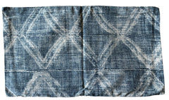 Sale: 12x21” Faux Mudcloth Blue Pillow Cover