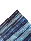 Sale: 12x21” Bright Indigo Stripe Pillow Cover- Mudcloth Print