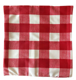 Sale: Outdoor Bright Red and White Buffalo Check Pillow Cover