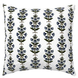 Spruce Berry Petunia Block Printed Canvas Pillow Cover: Available in 10 Sizes