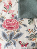 Sale: 20x20 Birds, Butterflies, and Floral Pillow Cover - Annabel Bleu