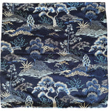 Sale: 24x24 Embroidered Blue Botanical Pillow Cover