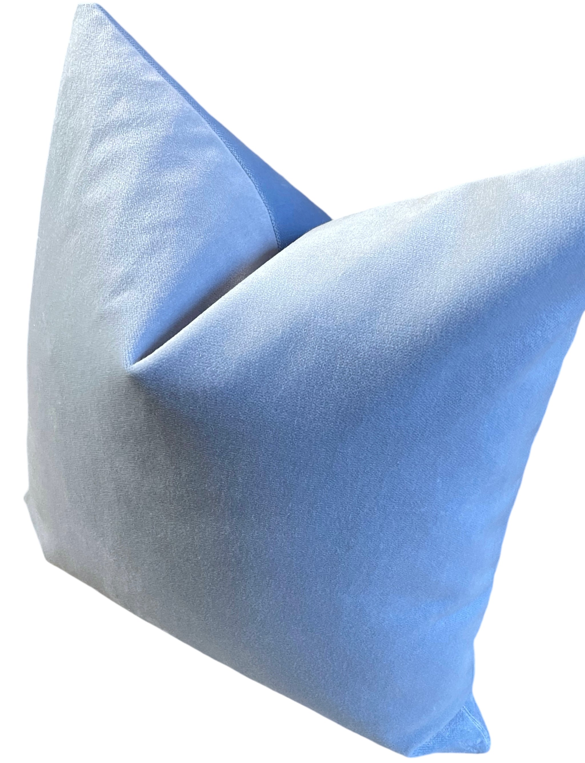 Light Blue Velvet Pillow Cover Available in 10 Sizes Annabel Bleu