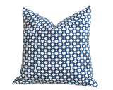 Betwixt Lumbar Pillow: Blue and Cream Pillow Cover / Schumacher Pillow / Schumacher Indigo Betwixt Pillow 12x18 12x21 14x36 16x24